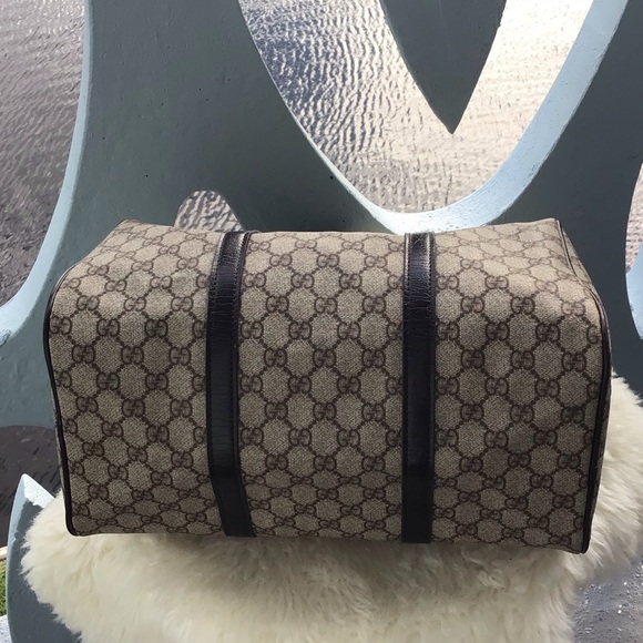 Authentic Gucci Monogram GG Plus Boston Top Zip Tote - Picture 5 of 16